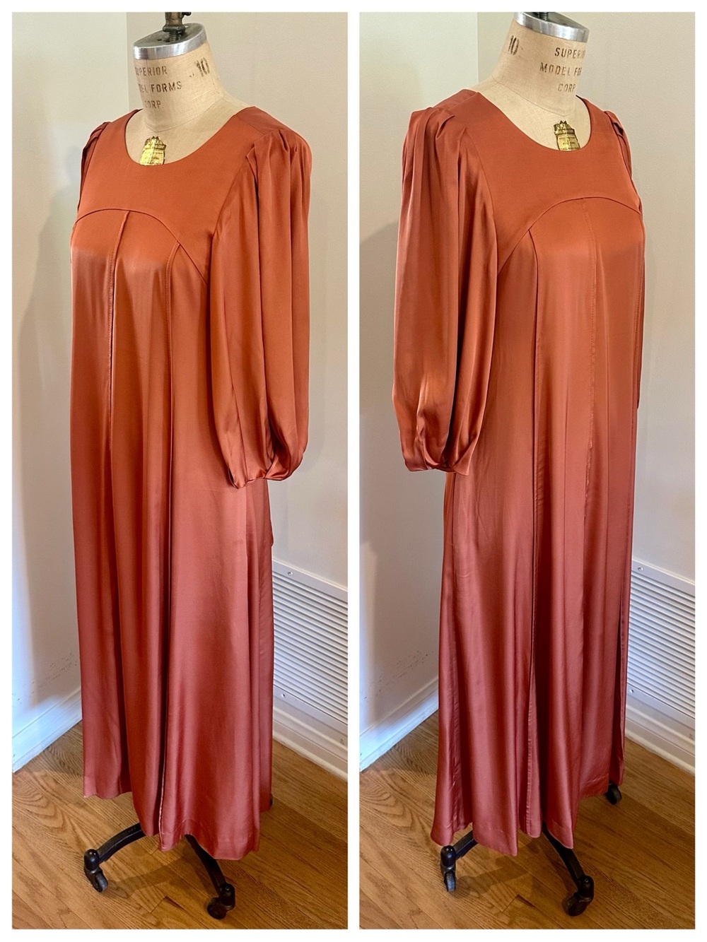 Rebecca Taylor Silky Charmeuse Open Back Dress in Auburn, Small (runs large) - Picture 8 of 10